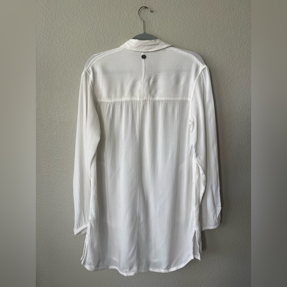 Prana Fernie Long Sleeve Button Down Shirt in White Women's Size XS - Picture 7 of 17
